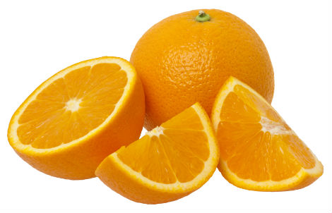 Ein Beispiel Orangenstücke